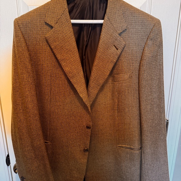 Brioni Tan Checked Sport Coat - 48L - MINT - Picture 2 of 9